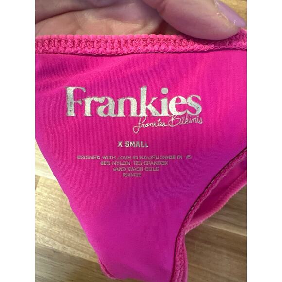 Frankies Bikinis Thong style Bikini Bottom Hot PInk Womens XSmall - Picture 3 of 3